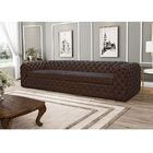 Sofá 4 Lugares Astúria 280cm Couro Conhaque G58 - Gran Belo