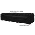 Sofá 4 Lugares Astúria 280cm Couro Preto Fosco G58 - Gran Belo