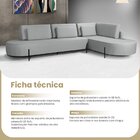 Sofá 4 Lugares Australia 293 Cm X 208 Cm  Cinza Claro