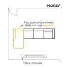 Sofá 4 Lugares Beny Com Chaise Esquerdo Linho Cinza