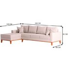 Sofá 4 Lugares Beny Com Chaise Lado Esquerdo Linho Cru Rr Dec