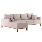 Sofá 4 Lugares Beny Com Chaise Lado Esquerdo Linho Cru Rr Dec