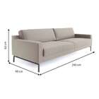 Sofá 4 Lugares Berlín Linho Cáqui