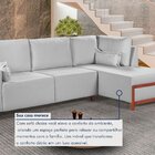 Sofá 4 Lugares Bipartido Com Chaise 2,75 X 1,60m Holanda Base