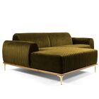 Sofá 4 Lugares Bipartido Com Chaise Lado Direito Base De Made