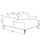 Sofá 4 Lugares Bipartido Com Chaise Lado Direito Base De Made