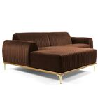 Sofá 4 Lugares Bipartido Com Chaise Lado Direito Base De Made