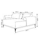 Sofá 4 Lugares Bipartido Com Chaise Lado Esquerdo Base De Mad