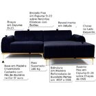 Sofá 4 Lugares Bipartido Com Chaise Lado Esquerdo Base De Mad