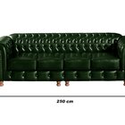 Sofá 4 Lugares Bipartido Luis Xv Decoração Retrô Sala Verde
