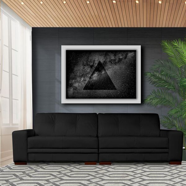 Sofá 4 Lugares Bipartido Sala De Estar Milano 260cm Couro Pre