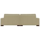 Sofá 4 Lugares Bipartido Sala De Estar Milano 280cm Couro Beg