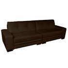 Sofá 4 Lugares Bipartido Sala De Estar Milano 280cm Couro Mar