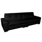 Sofá 4 Lugares Bipartido Sala De Estar Milano 280cm Couro Pre