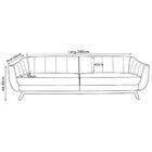 Sofá 4 Lugares Boomer 260cm Pu Sintético Branco G15 - Gran Be