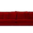 Sofá 4 Lugares Bordô Em Veludo 2,76m Levi Plus