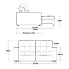 Sofá 4 Lugares Brasil 252cm Capuccino