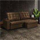 Sofá 4 Lugares Brasil 252cm Marrom