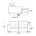 Sofá 4 Lugares Brasil 276cm Capuccino