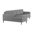 Sofá 4 Lugares Calmness Com Chaise Esquerdo Pé Palito Linho C