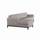 Sofá 4 Lugares Calmness Com Chaise Esquerdo Pés E Base Em Mad