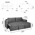 Sofá 4 Lugares Cama Odessa Estofados Ferrari Veludo Paris Mar