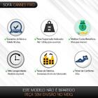 Sofa 4 Lugares Cannes Couro Sintetico Preto Brilho 2,32m