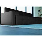 Sofá 4 Lugares Cannes Couro Sintético Preto Fosco 2,32m