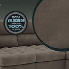 Sofá 4 Lugares Canto Com Chaise Retrátil Miró Velosuede Bege