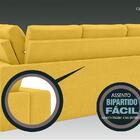Sofá 4 Lugares Canto Com Chaise Retrátil Miró Velosuede Canár