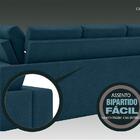 Sofá 4 Lugares Canto Com Chaise Retrátil Miró Velosuede Royal