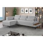 Sofá 4 Lugares Canto Fixo M-174 Veludo Martins Cinza