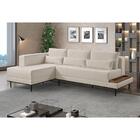 Sofá 4 Lugares Canto Fixo M-174 Veludo Martins Creme