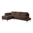 Sofá 4 Lugares Canto Fixo M-174 Veludo Martins Marrom