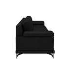 Sofá 4 Lugares Carrara Couro Preto