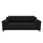 Sofá 4 Lugares Carrara Couro Preto