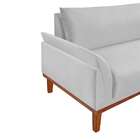 Sofá 4 Lugares Cinder Linho Cinza 250 Cm