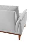 Sofá 4 Lugares Cinder Linho Cinza 270 Cm