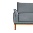 Sofá 4 Lugares Cinder Suede Cinza 270 Cm