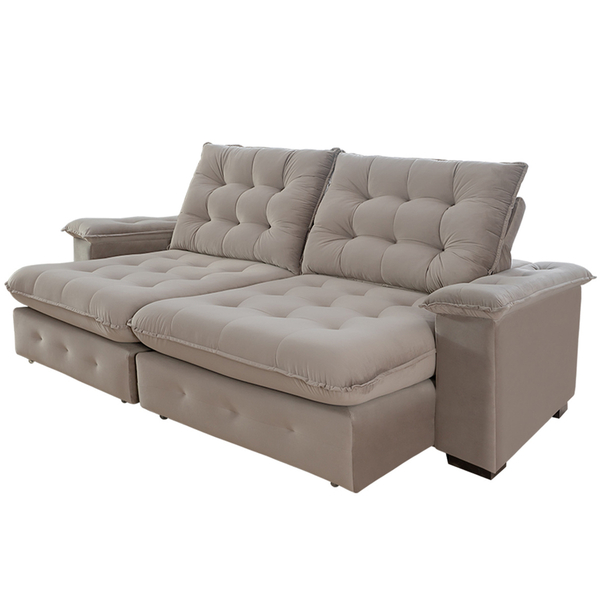 Sofá 4 Lugares Coliseu 2.60m Retrátil E Reclinável Super Pill