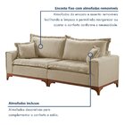 Sofá 4 Lugares Com Almofadas Nápoles  Linho/bege