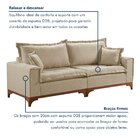 Sofá 4 Lugares Com Almofadas Nápoles  Linho/bege