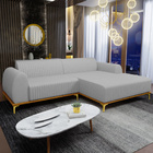 Sofá 4 Lugares Com Chaise Direito Para Sala De Estar Molino 2