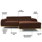 Sofá 4 Lugares Com Chaise Direito Para Sala Molino 265 Cm D02