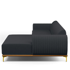 Sofá 4 Lugares Com Chaise Direito Sala De Estar Molino 255cm