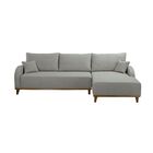 Sofá 4 Lugares Com Chaise Lado Direito 300cm Em Linho Mercúri