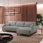 Sofá 4 Lugares Com Chaise Lado Direito 300cm Em Linho Mercúri