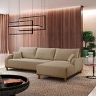 Sofá 4 Lugares Com Chaise Lado Direito 300cm Em Linho Mercúri