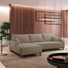 Sofá 4 Lugares Com Chaise Lado Esquerdo 300cm Em Veludo Mercú