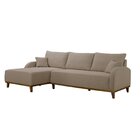 Sofá 4 Lugares Com Chaise Lado Esquerdo 300cm Em Veludo Mercú